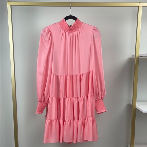 Alex Marie Lovely Pink Tiered Dress Ladies Size 8 - Picture 2 of 14